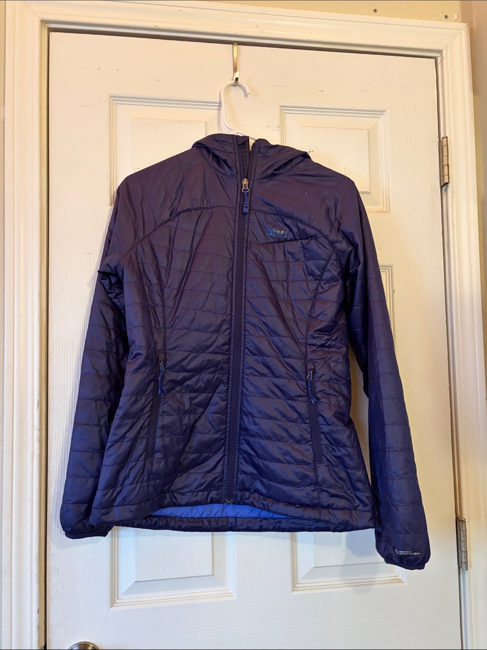 REI Women's Navy Hooded Packable Puffer Jacket